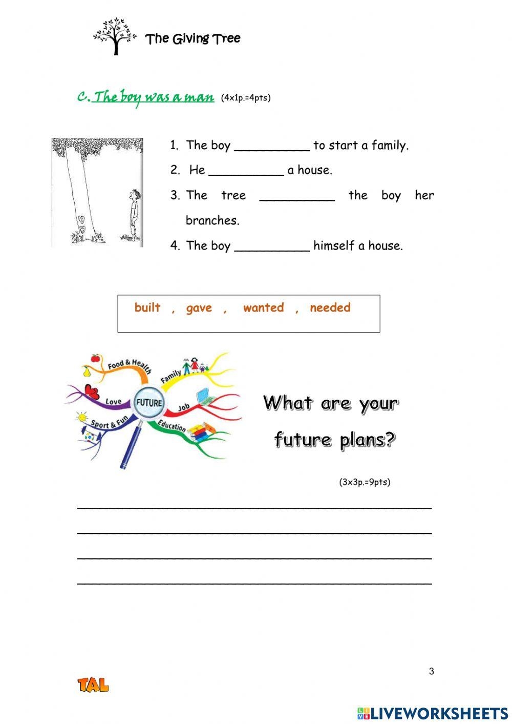 The Giving Tree A Worksheet Worksheets Library