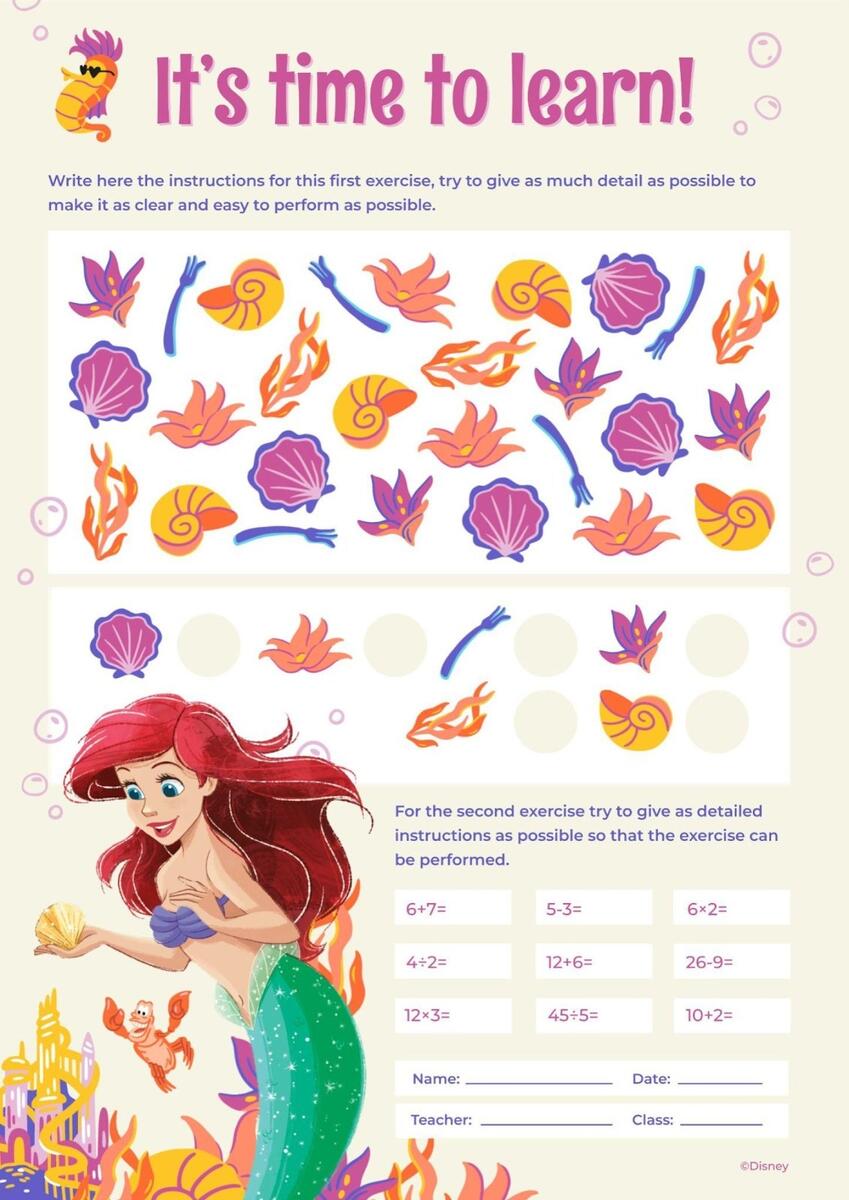 The Little Mermaid Worksheet Presentation