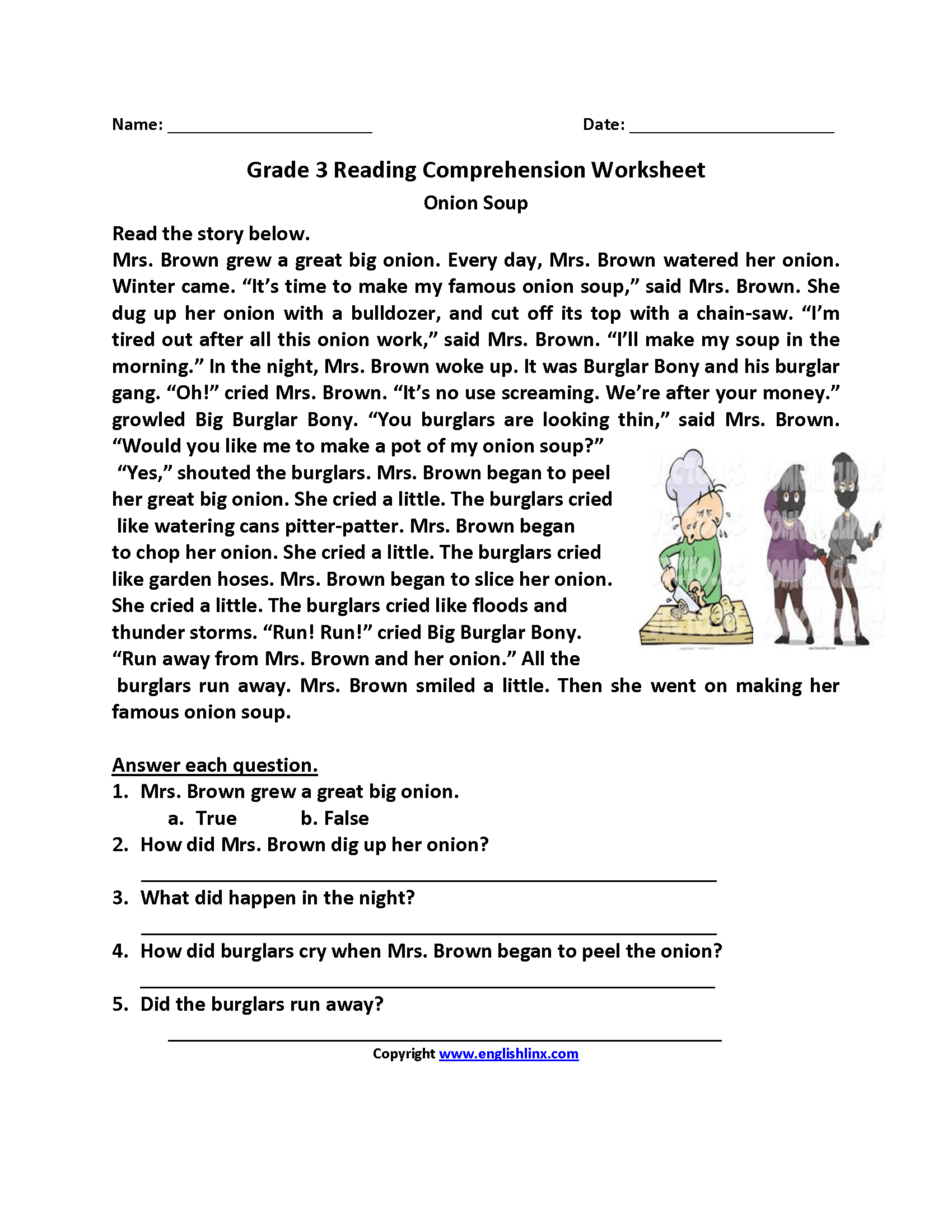 Third Grade Reading Comprehension Superstar Worksheets