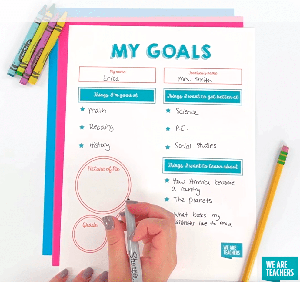 This Goal Setting Worksheet Is Perfect For Back To School