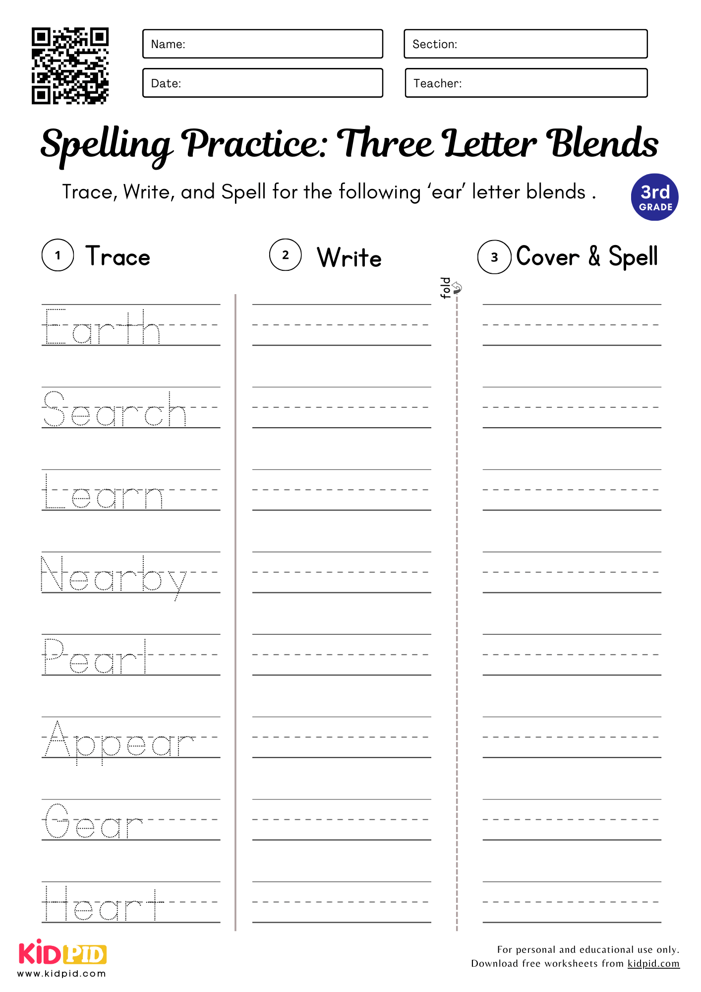 Three Letter Blends Worksheet For Grade 3 Kidpid Three Letter Blends Worksheet For Grade 3 Kidpid