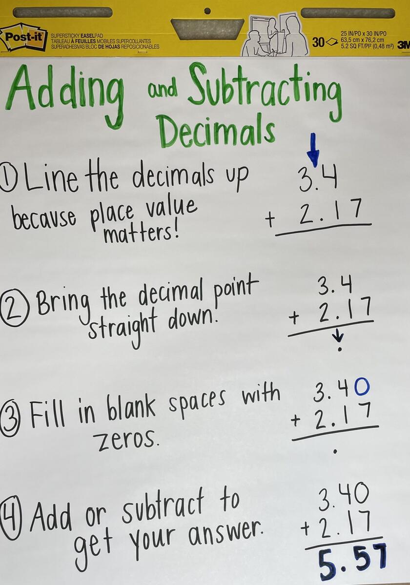 Tips For Teaching Adding And Subtracting Decimals Chloe Campbell Education