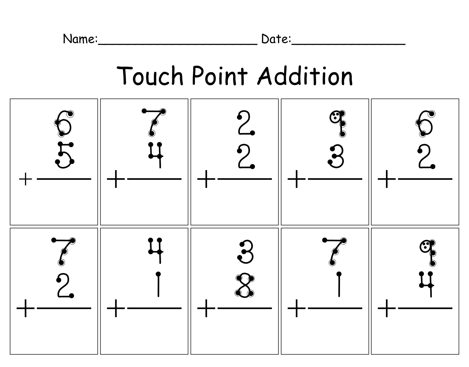 40 Fun Creative Touch Math Worksheets Worksheets Library