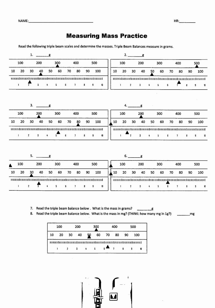 Triple Beam Balance Practice Worksheet Best Of Reading A Triple Worksheets Library