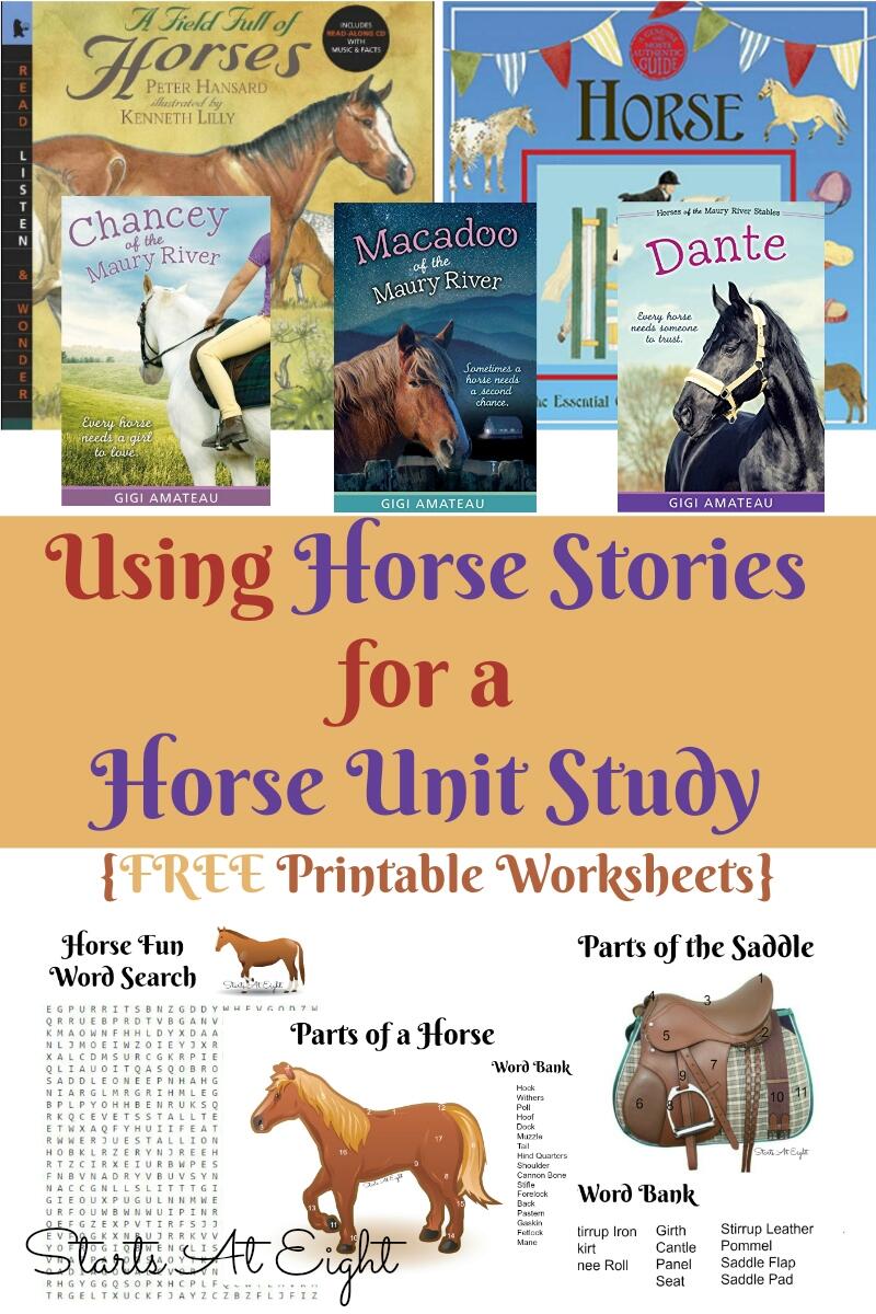 Using Horse Stories For A Horse Unit Study FREE Printable Worksheets StartsAtEight