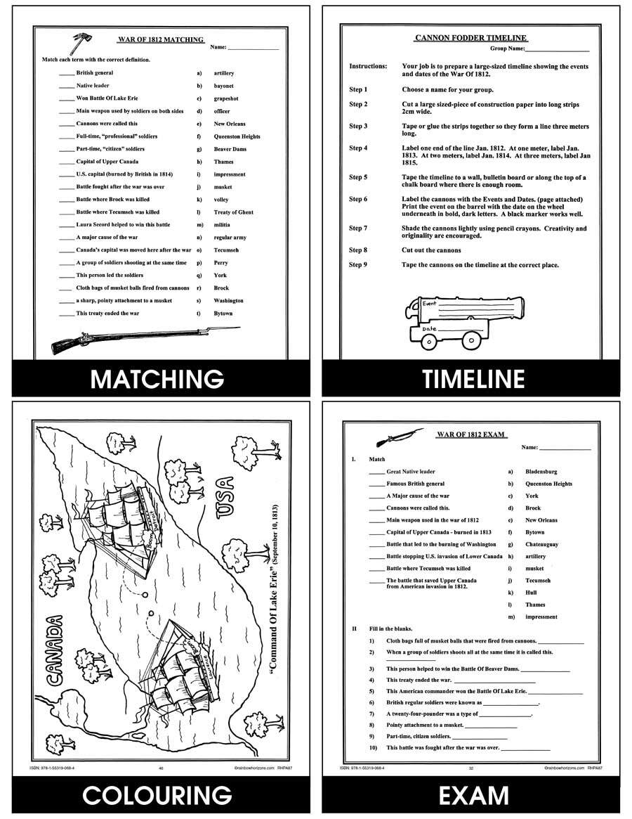 War Of 1812 Grades 7 To 9 EBook Lesson Plan Rainbow Horizons Worksheets Library War Of 1812 Grades 7 To 9 EBook Lesson Plan Rainbow Horizons Worksheets Library
