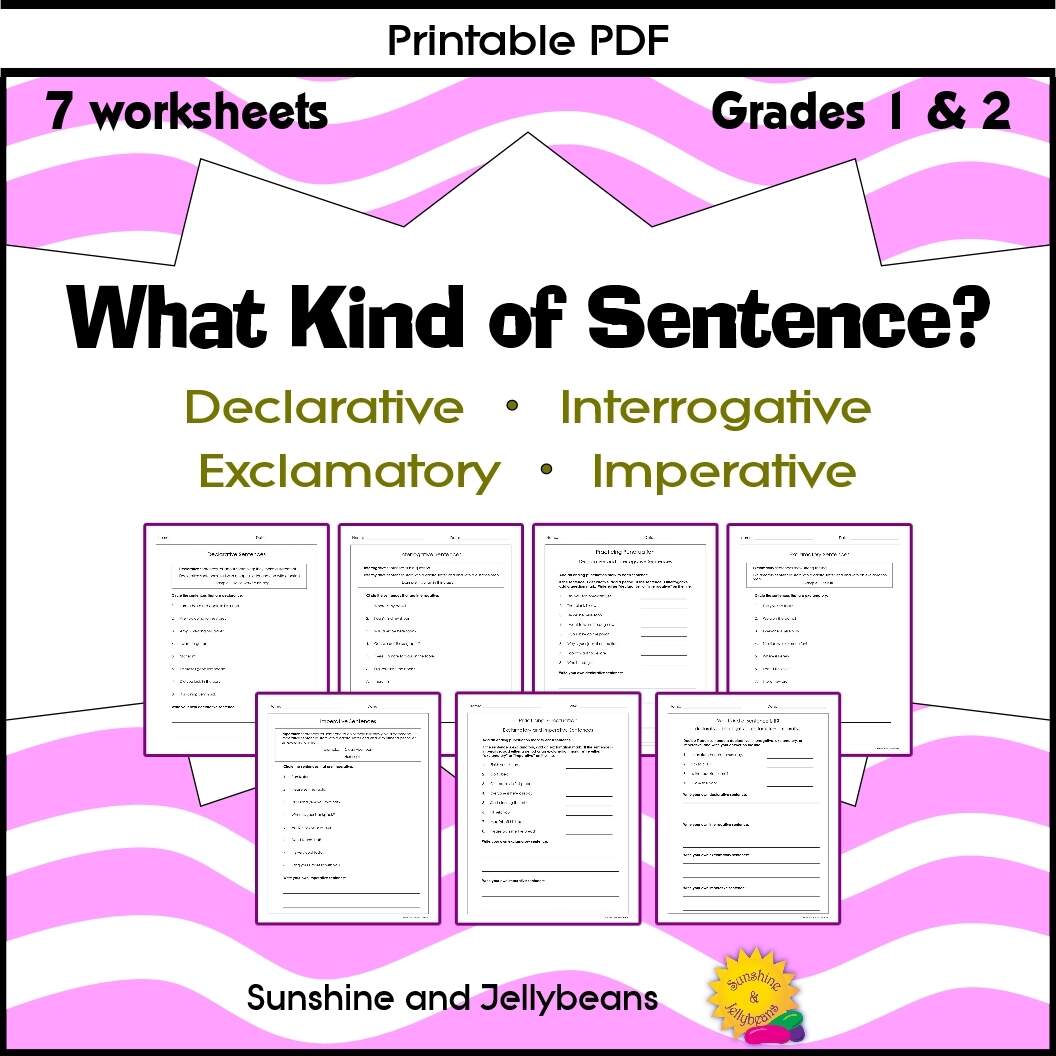 18 4 Types Of Sentences Worksheets Free PDF At Worksheeto