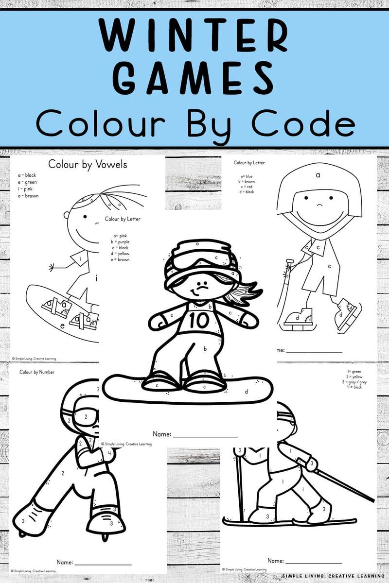 Winter Olympics Colour By Code Printables Simple Living Creative Learning Winter Olympics Colour By Code Printables Simple Living Creative Learning