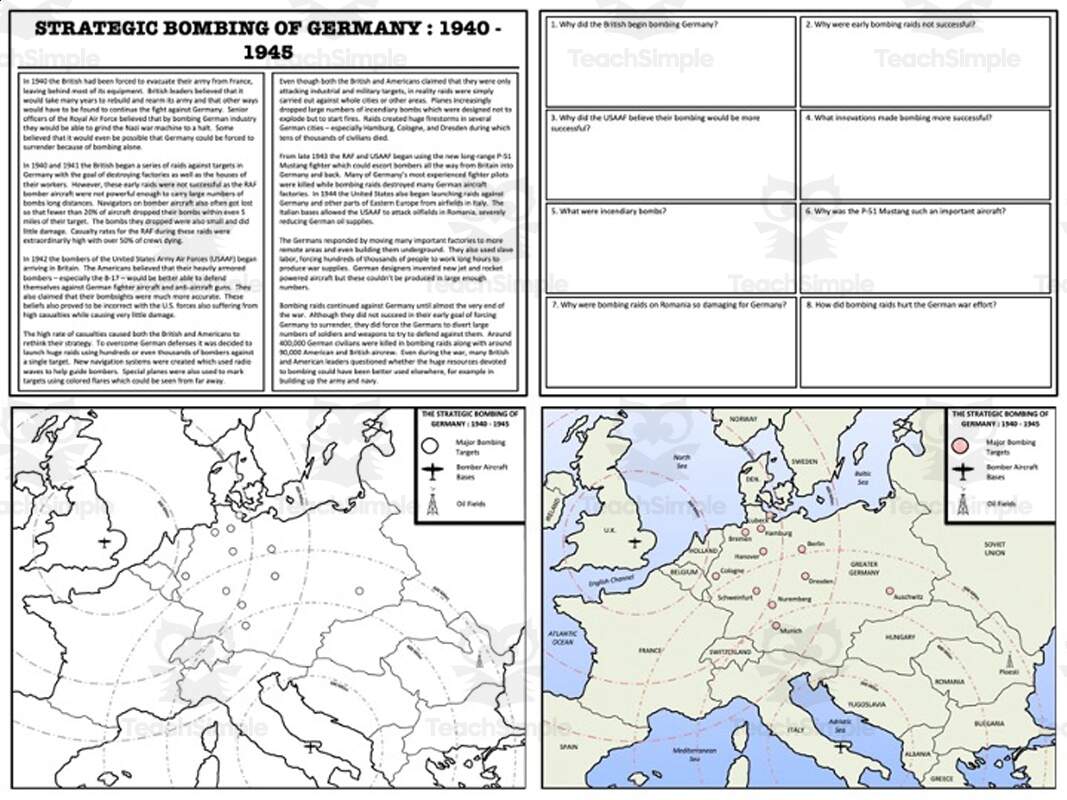 World War Two Map Collection By Teach Simple