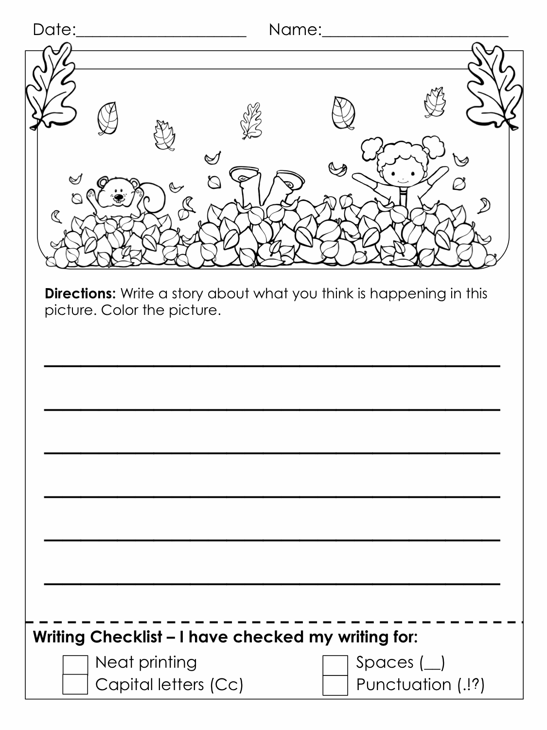 Writing Worksheets For Creative Kids Free PDF Printables EdHelper
