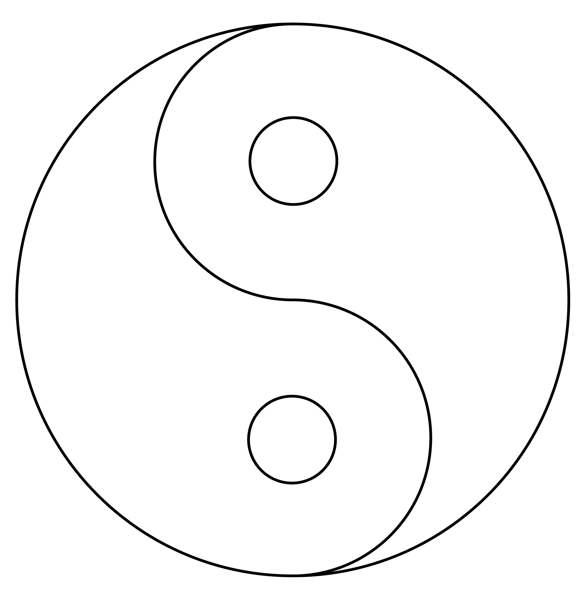 Yin Yang Coloring Page Free Printable